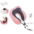 thumbnail image 2 of Travel Pillow, Memory Foam Neck Support for Airplane, Ergonomic Design for Uninterrupted Sleep, Portable for Car Trips, Hooded for Light Blocking, Comfortable for All Travelers, 2 of 5