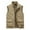 Khaki, variant on Herrnalise Men's Thin Workwear Solid Color Vest Stand Collar Sleeveless Jacket Tank Tops Khaki