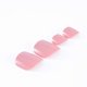 thumbnail image 4 of Uñas postizas brillantes para los pies, diseño a presión para mujeres, uñas acrílicas cuadradas cortas de color rosa para los pies, 24 piezas, 4 of 5