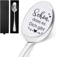 thumbnail image 1 of Cuchara de café con grabado "Gracias por tu existencia" Regalo de bodas para novios Cuchara de acero inoxidable Regalos para pareja Aniversario de Pascua Día de San Valentín Regalo de Navidad 19cm, 1 of 7