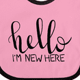 thumbnail image 4 of Inktastic Hello, I'm New Here Hand Drawn Type Boys or Girls Baby Bib, 4 of 4