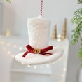 thumbnail image 2 of JeashCHAT Christmas Top Hat Ornaments, Christmas Tree Decorations, Top Hat Hanging Pendant with Bow and Bells, Xmas Holiday Party Decor, 2 of 6