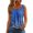 Blue, variant on DQRPSEETB Ribbed Tank Tops for Women Women's Fashion Casual Square Neck Floral Print Loose Sleeveless Pleated Tank Top Casual Tops for Women