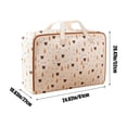thumbnail image 3 of Oggfader Heavy Duty Cotton Storage Bag with Reinforced Handles, Khaki L - Double Zipper, Collapsible Reusable for Clothing Bedding Moving College Dorm, 3 of 8