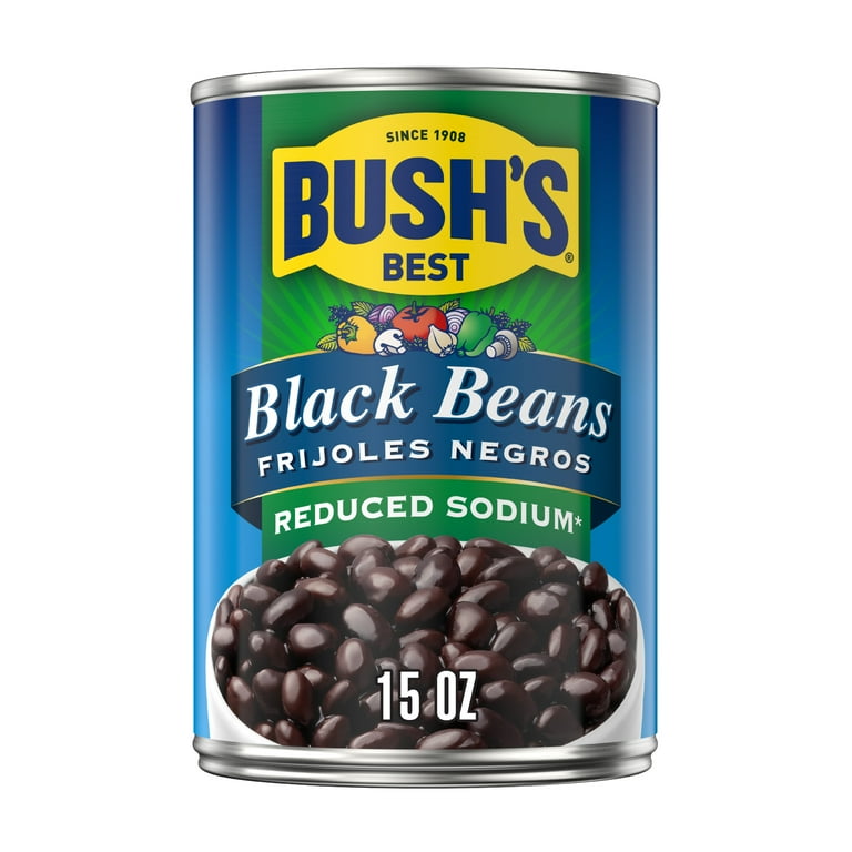 black beans glp 1 Bush's Reduced Sodium Can of Black Beans, Versatile & Fiber-Rich, 15 oz
