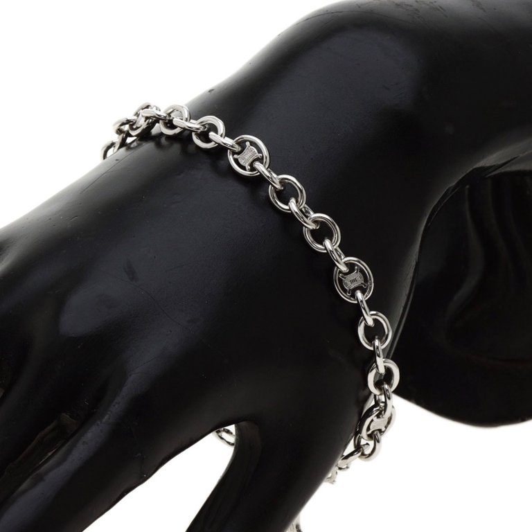 Authenticated Used Celine Brason Bracelet K18 White Gold Ladies CELINE
