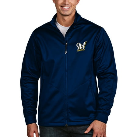 - Milwaukee Brewers Antigua Golf Full-Zip Jacket - Navy