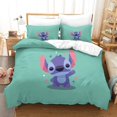 thumbnail image 1 of Stitch 3-piece Set Bedding Set 3D Print Comforter Cover with Zipper ForTeens And Kids Adults Soft Microfiber Bedspread Cover, 1 of 5