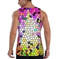 thumbnail image 3 of Haiem Colorful Tie Dye Stained Glass 3 Men Workout Tank Top Gym Bodybuilding Sleeveless Muscle T Shirts Athletic Tank Breathable Workout Shirt-3X-Large, 3 of 9