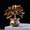 thumbnail image 1 of Quartz Natural Gemstone Crystal Money Tree Good Luck Prosperity Feng Shui Tree, 1 of 4