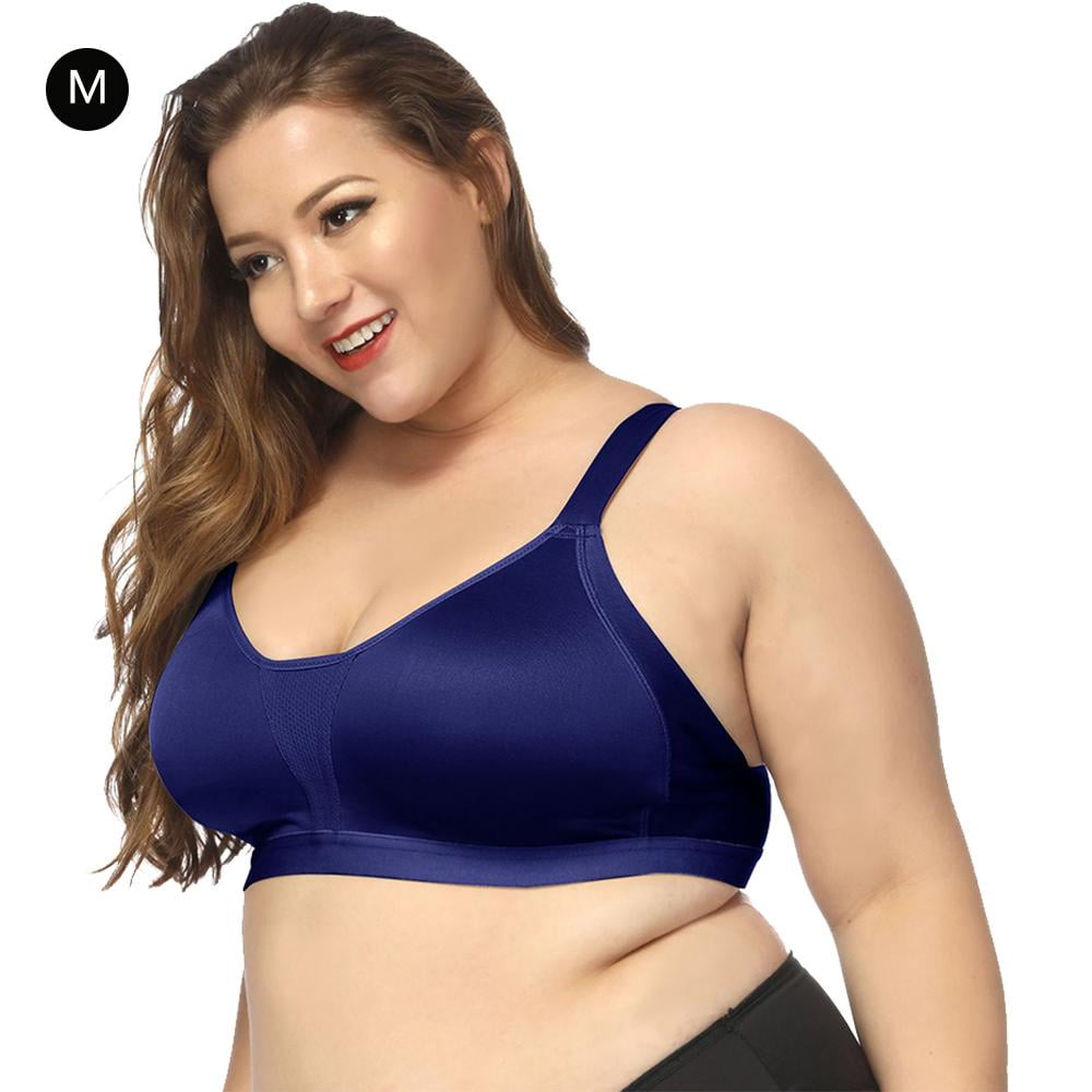 Fortressmount Women's Plus Size Sleep Leisure Bra Comfort Soft Cup Everyday Bra for Womens