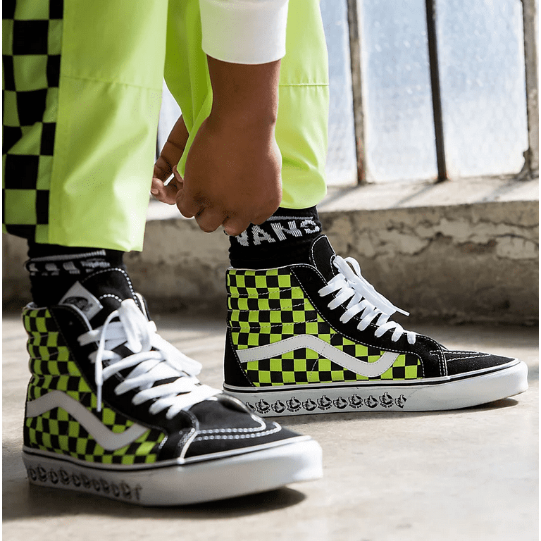 Vans SK8 Hi Reissue Bmx Black/Sharp Green Men's Skate Shoes Size 13 - Walmart.com