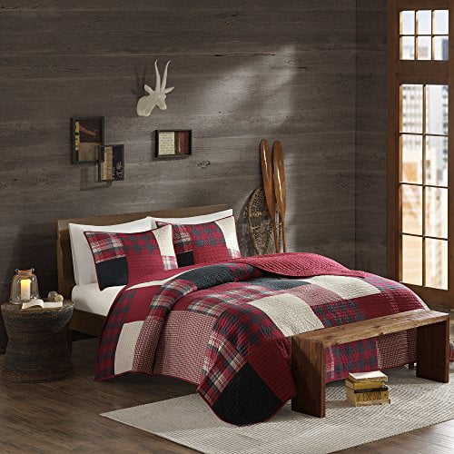Woolrich WR14-1731 Sunset Coverlet Mini Set King/Cal King Red,King/Cal King