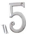 thumbnail image 1 of RCH Hardware NO-BR2271-100 Brass House Number, 4 Inch, Polished Chrome, 1 of 1