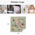 thumbnail image 5 of Cloth Napkins Set of 2 - 20x20 Inches, Sage Green Floral Washable Reusable Table Napkins, Spring Flowers Leaves Farmhouse Soft & Absortbent Dining Napkin for Party Wedding Hotel Restaurant, 5 of 8