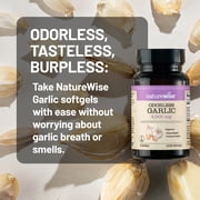 NatureWise Odorless Garlic Supplement 4000mg - Non-GMO - 180 Softgels[90-Day Supply]