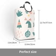 thumbnail image 3 of Waterproof Collapsible Laundry Hamper, Christmas Elements Pattern Aluminum Handle Laundry Bag Storage Basket, 50L, 3 of 6
