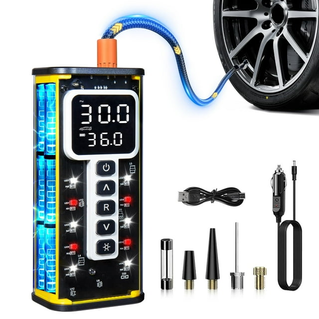 Compresor de aire portátil con inflador de neumáticos BLACKYEW 150 PSI
