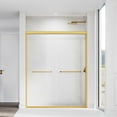 thumbnail image 2 of 44-48 in.W x 72 in.H Double Sliding Framed Shower Door,Clear Tempered Glass,Stainless Steel Frame,Brushed Gold, 2 of 5