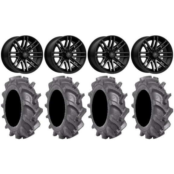MSA Black Rogue 14" ATV Wheels 28" BKT AT 171 Tires Sportsman 550 850 1000