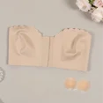thumbnail image 2 of Women Front Buckle Strapless Bra Wireless Non Padded Bandeau Bra, 2 of 6