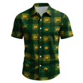 thumbnail image 6 of IAJDKMEK Halloween Men's Polo Short Sleeve Shirt - Lightweight Button-Down Knit Shirt, Breathable Summer Shirt for Summer Daily, Golf Shirt & Costume Events,Green 4XL, 6 of 7