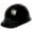 Black, variant on ERB-Omega II Cap Style Hard Hats With Ratchet Suspensions Hi Viz Orange