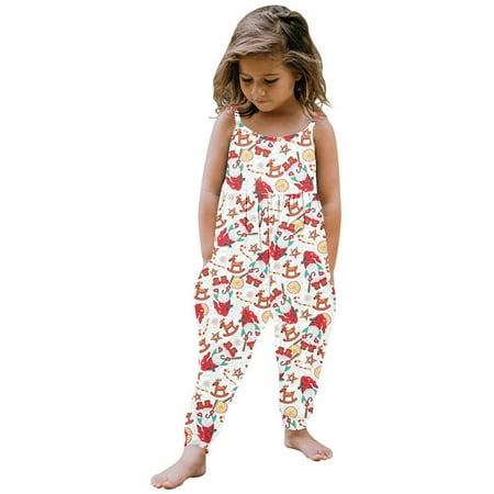 

Odeerbi Baby Bodysuit Layette Onesies for Toddler Christmas Girls Children s Romper Sling Sleeveless Backless Short Jumpsuit White