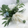 thumbnail image 3 of facefd White Silk Rose Cascading Bouquets Exquisite Ribbon Tassel Photo Props, 3 of 5