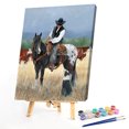 thumbnail image 2 of Kit de pintura por números DIY vaquero mano aceite arte imagen artesanía hogar pared decoración Hugtrwg Para estrenar, 2 of 9