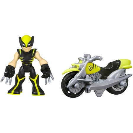 Playskool Heroes Marvel Super Hero Adventures Wolverine Figure with Claw Racer Vehicle
