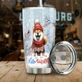thumbnail image 3 of Hello Winter Shiba Inu Smiling in Red Scarf Hat Welcome Christmas 20oz Stainless Steel Tumbler Insulated Cup with Lid Shibas Dog Lovers Gifts Idea - 00017, 3 of 5