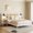 White, variant on Harper & Bright Designs Queen Size Platform Bed with 2 Nightstands and 2 Lamps, Wooden Queen Bed with Headboard, Rattan and Wood Combination, Black
