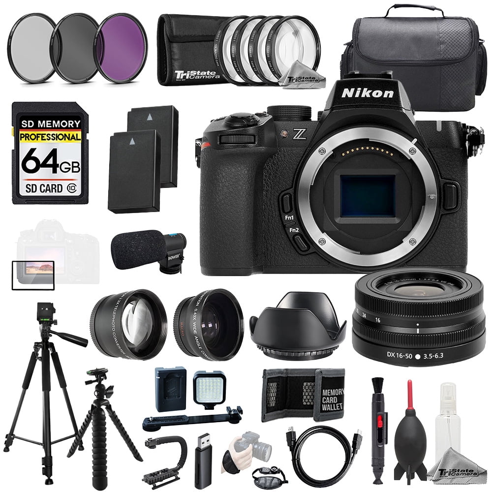 Ｆ.Ｆ 　　Nikon Z 50 DX 16-50 Kit Nikon Z50 + Z DX 16-50mm f/3.5-6.3 VR Lens + Mic +64GB +Ext Bat+3