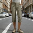 thumbnail image 2 of Besolor Womens Cargo Capris High Waisted Straight Leg Hiking Pants Lightweight Outdoor Athletic Casual Loose Cropped Trousers with Pockets, 2 of 7