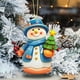 thumbnail image 5 of Seyotauo Christmas Snowman Ornaments Double Sided Xmas Hanging Decorations, Acrylic Snowman Figurines Ornament for Christmas Tree Wreath Fireplace Window Holiday Party Supplies Gift, 5 of 6