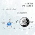 thumbnail image 4 of Turtle Necklace For Women Sterling Silver Blue Crystal Necklace Ocean Pendant Necklace Birthday Present for Wife Turtle Lovers, 4 of 5