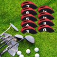 thumbnail image 2 of 9 piezas de cubiertas de cabeza de hierro Zulema para Golf negro rojo, 2 of 8