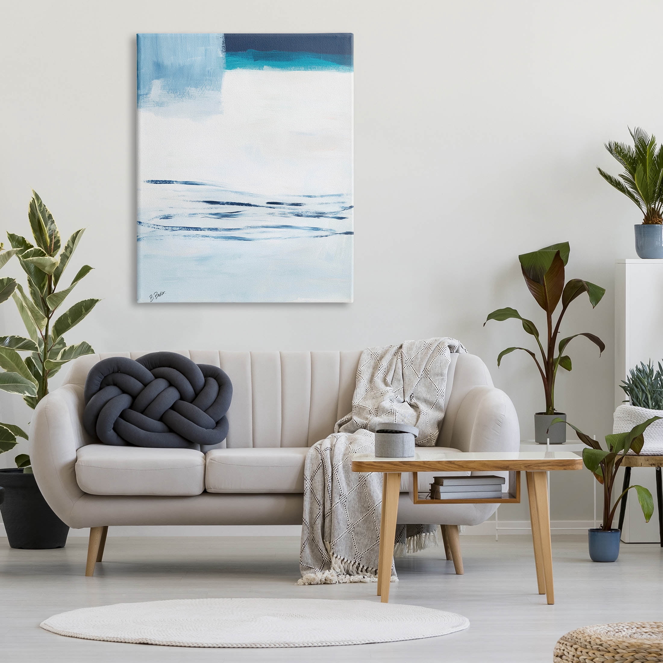 Stupell Industries Abstract Layered Winter Landscape Painting Gallery Wrapped Canvas Print Wall Art, Design by Bronwyn Baker