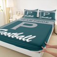 thumbnail image 4 of jejeloiu Gray Green Football Sport Team Full Size Sheets,Boys Ball Games Bed Sheets For Kids,4-Piece, 4 of 6
