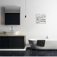 thumbnail image 2 of Toilet Hello Sweet Cheeks Black and White Curly Script Cursive Typography Typography Gallery-Wrapped Canvas Print Wall Art, 17x17, 2 of 5