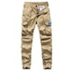 thumbnail image 1 of Pantalones largos de moda para hombre, casuales, de color sólido, cargo, con bolsillos y cremallera, cintura elástica, pantalones largos de algodón para hombre., 1 of 7