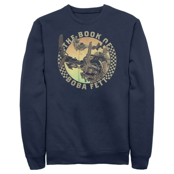 Men's Star Wars: The Book of Boba Fett Tusken Raiders on Speeders  Sweatshirt Navy Blue X Large