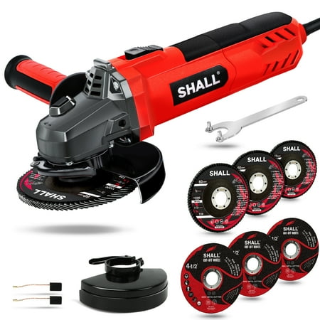 

SHALL Angle Grinder Tool 7.5Amp Grinders Power Tools with Angle Grinder Attachments Electric Metal Grinder