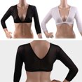 thumbnail image 4 of RABBITH Womens Mesh Crop Tops Sheer Open Front Shrug Fishnet Cover Ups with Buckle, 4 of 17