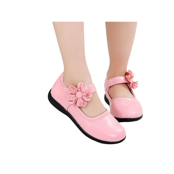 LUXUR GIRLS FLOWER LOAFERS FORMAL DRESS SHOES SCHOOL PARTY WEDDING FLAT SHOE