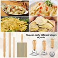 thumbnail image 4 of 7 Pcs Pasta Making Tool, Wood Gnocchi Board with Ravioli Stamp and Rolling Pin Set, Pasta Maker for, 4 of 5