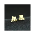 thumbnail image 5 of Silver I Love Jesus Pendant Necklace And Earrings Set In Yellow Gold Tone, 5 of 23