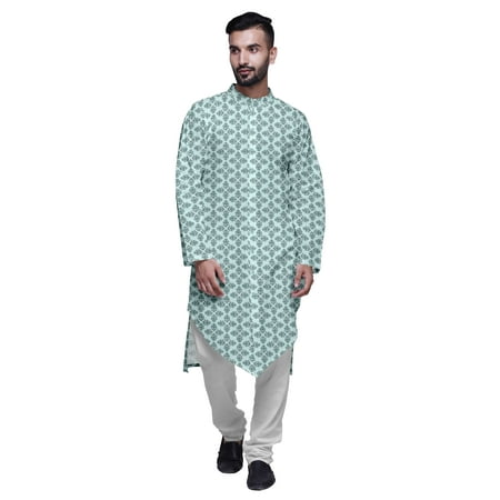 

Atasi Printed Designer Rayon Button Down Casual Kurta With Pajama For Men