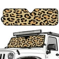 thumbnail image 2 of Uorisanigo Windshield Sun Shade, Shade Heat Shield for Jeeps, Yellow Leopard Print Windshield Cover for Jeep Wrangler, Auto Sunshade Compatible with 1997-2017 Jeep Wrangler TJ JK JKU 2/4 Doors,1Pc, 2 of 7
